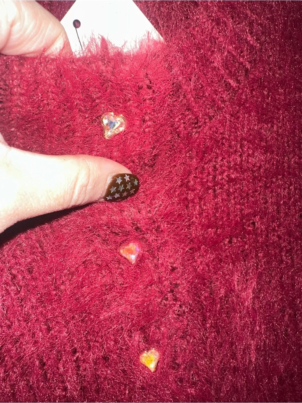 NWT Free People Celeste Cardi in Red Aged Res $168 MSRP